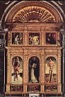 Polyptych Canvas Paintings - Polyptych of S. Vincenzo Ferreri